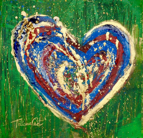 Colorful Heart 4' Original Painting