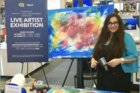Tatiana Cast - Painting live for Best Buy and Dyson -Corporate Art Program 