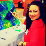 Mixed Media Artist Tatiana Cast painting. Visual Arts. Contemporary Art. Emerging American Artist. South Florida Arts 