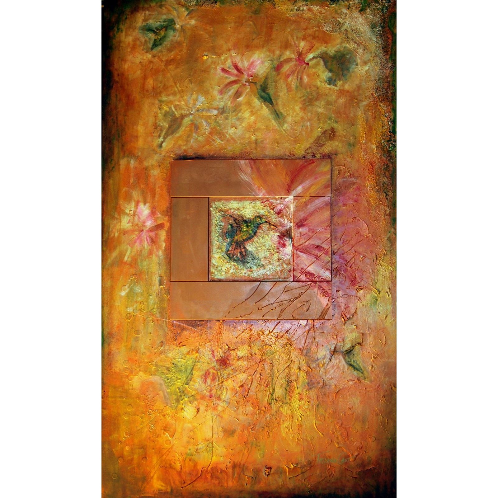 Hummingbirds in the Garden -Original - TatianaCast