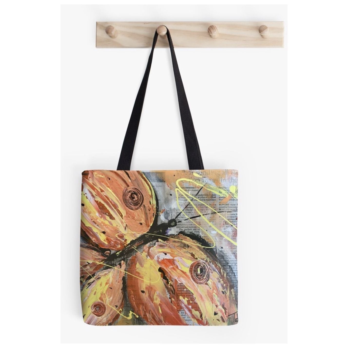 Orange Butterfly Tote Bag - TatianaCast