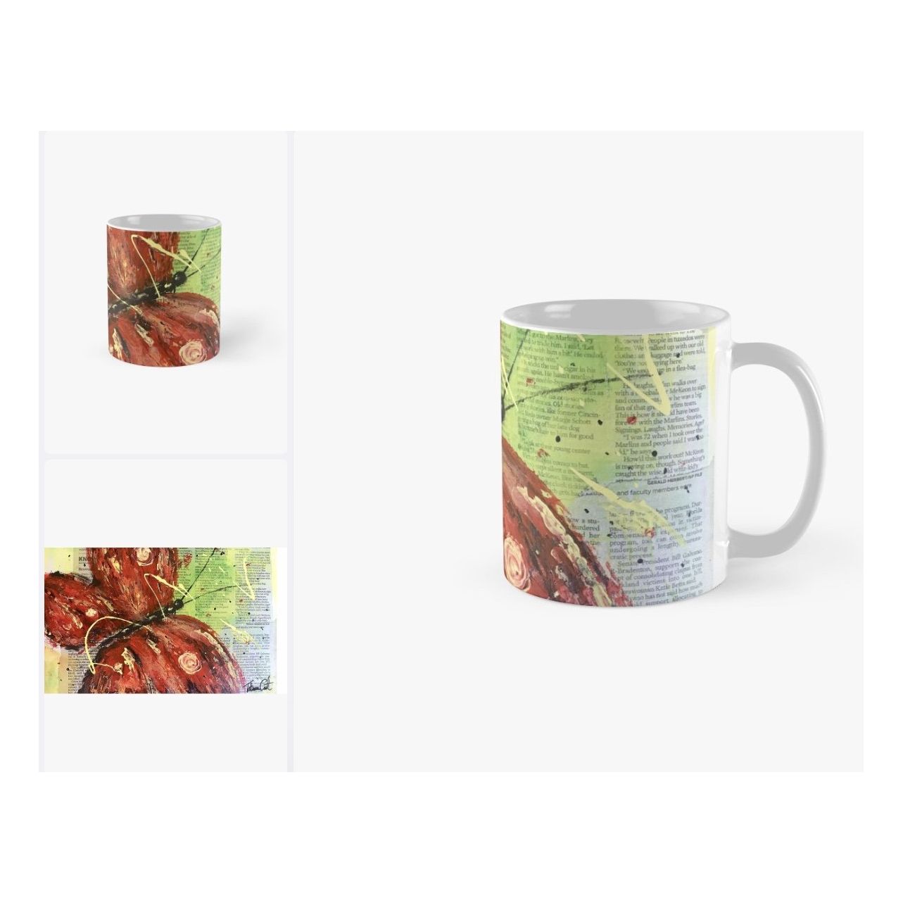 Red Butterfly Mug - TatianaCast