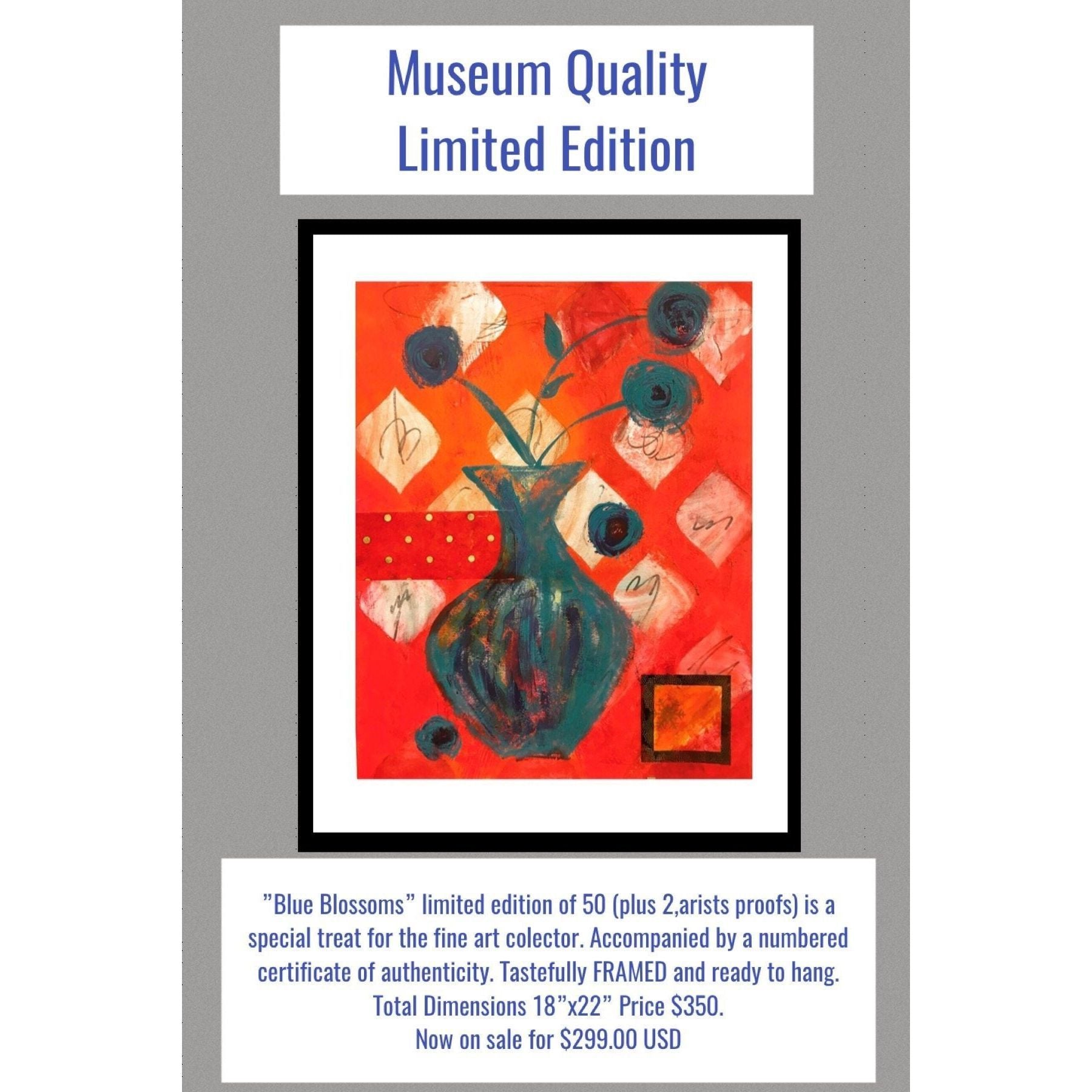 Blue Blossoms - Prints - TatianaCast