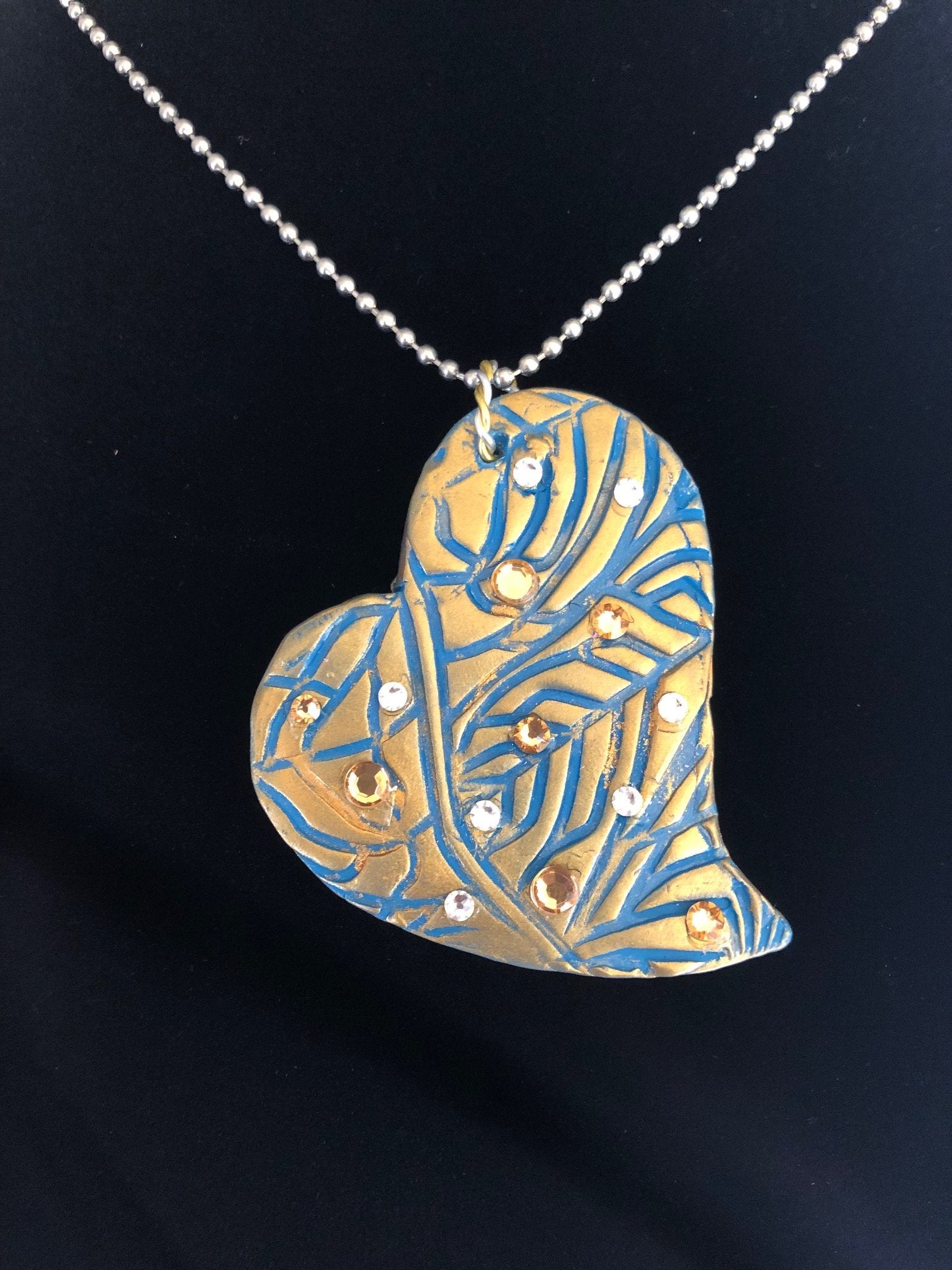 Wearable Art - Large Heart Pendant -Love2 - TatianaCast