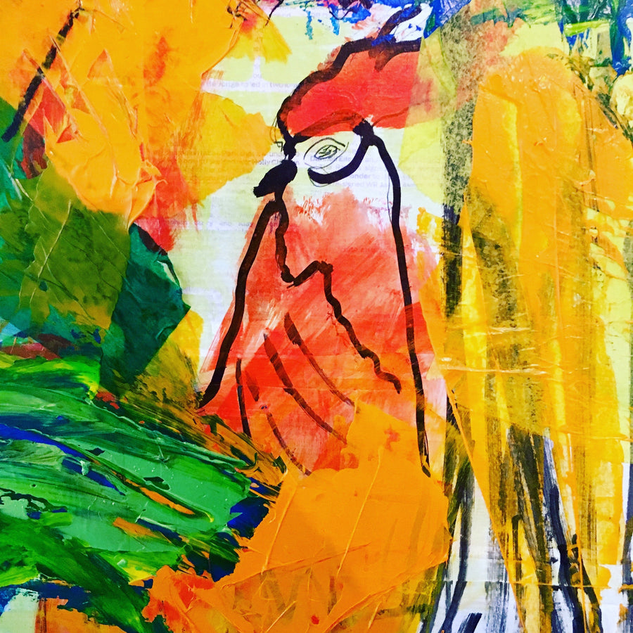 Orange Rooster -Prints - TatianaCast 