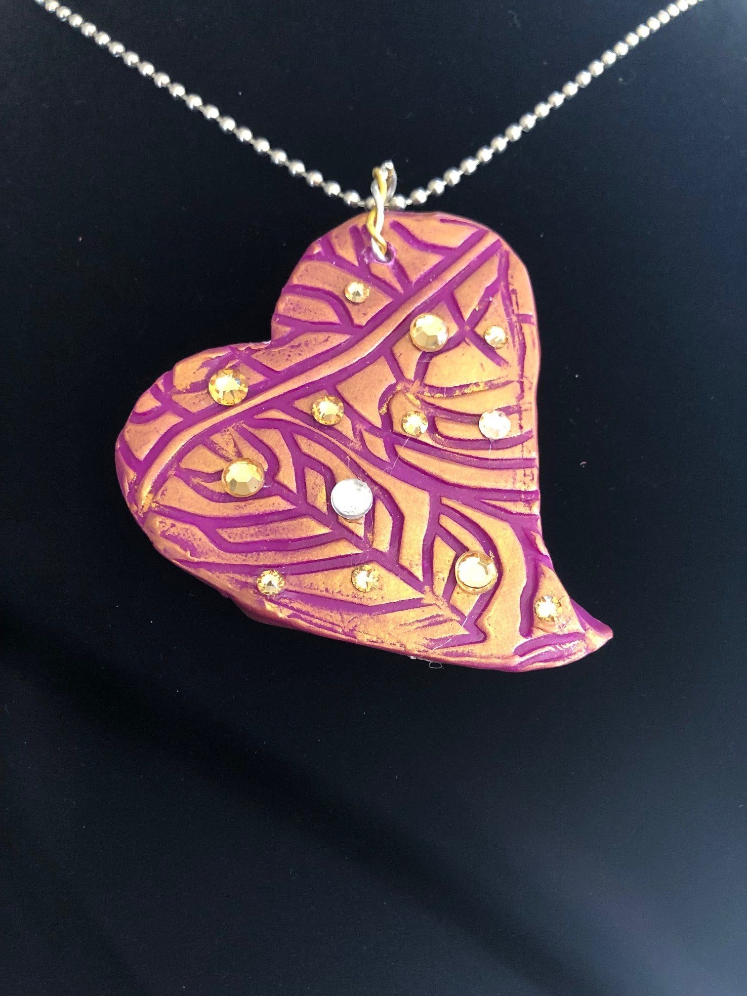 Wearable Art - Large Heart Pendant -Love4 - TatianaCast