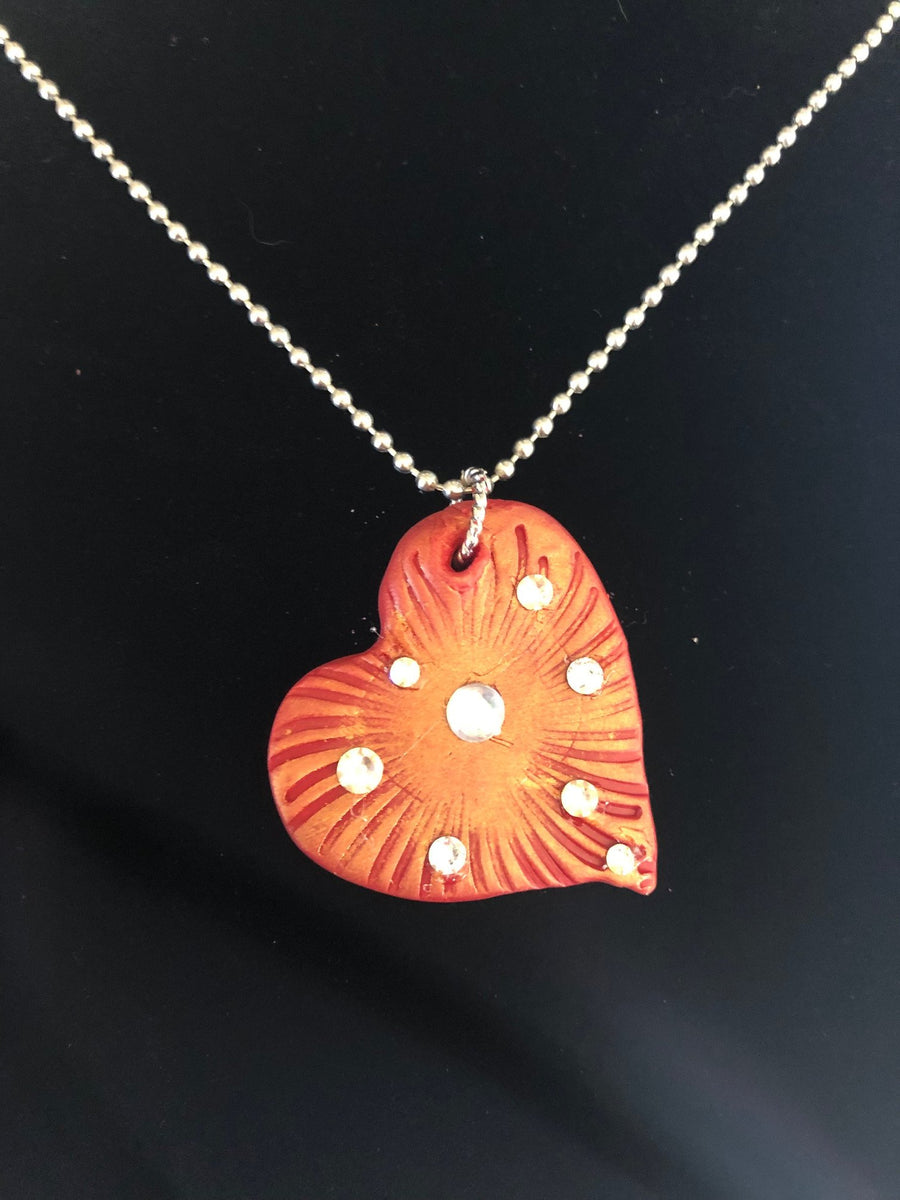 Wearable Art - Medium Heart Pendant - Love7 - TatianaCast 