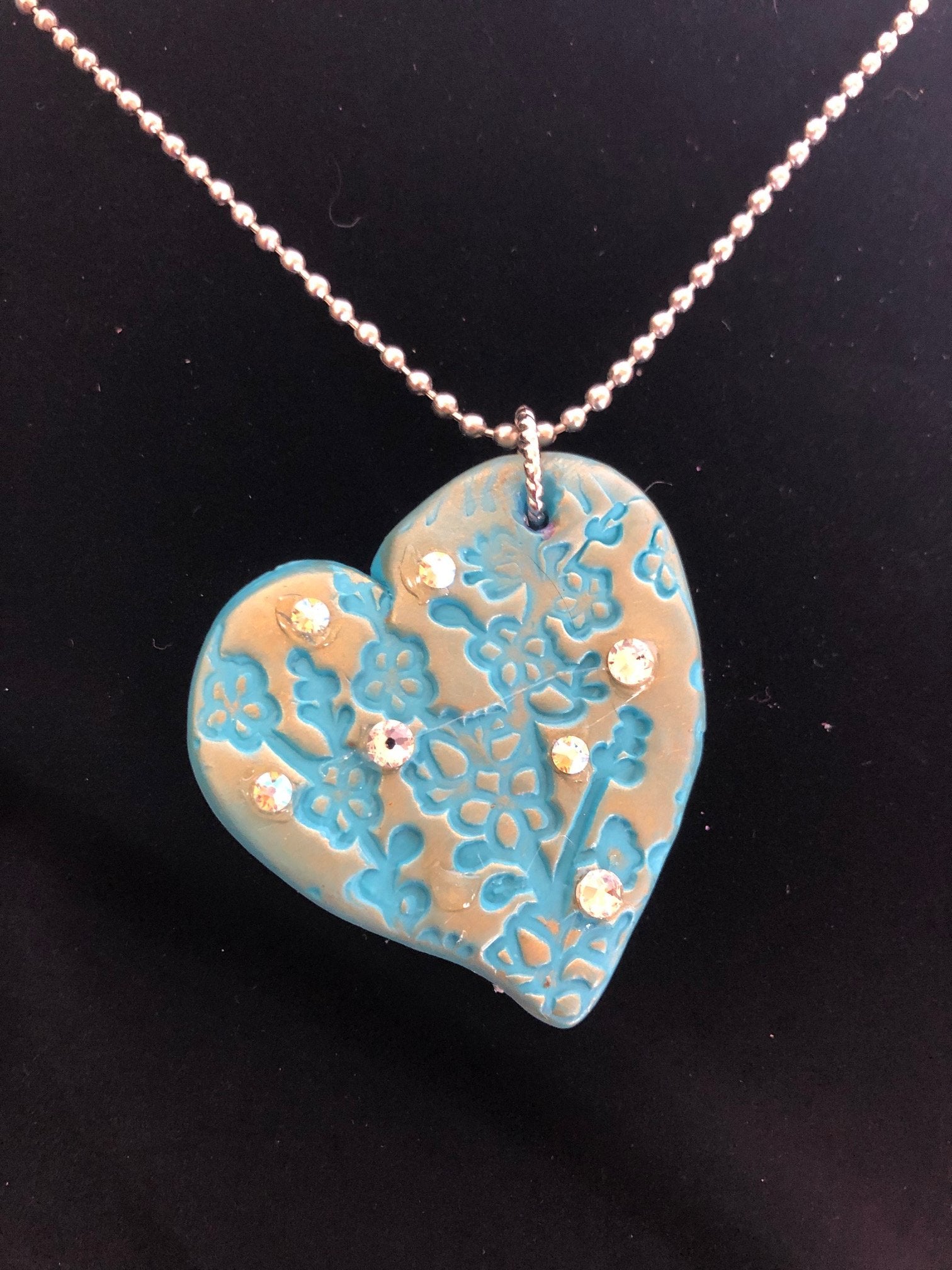 Wearable Art - Medium Heart Pendant -Love8 - TatianaCast