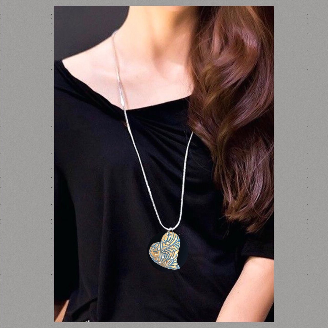 Wearable Art - Large Heart Pendant -Love2 - TatianaCast