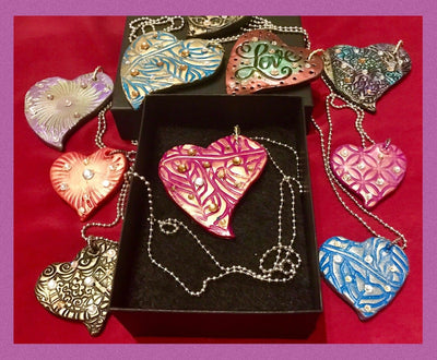 Wearable Art - Medium Heart Pendant -Love10 - TatianaCast