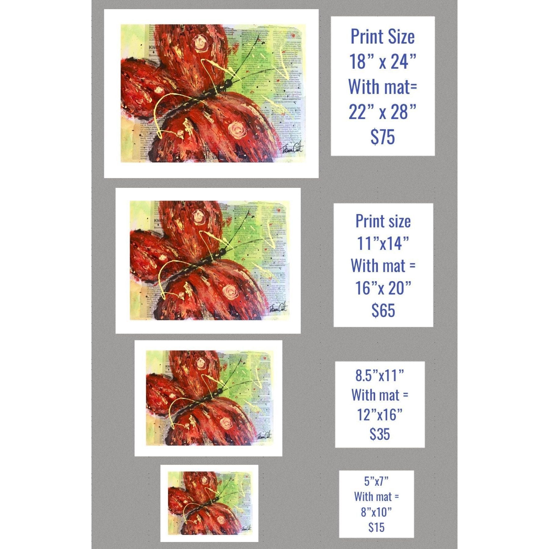 Red Butterfly -Prints - TatianaCast