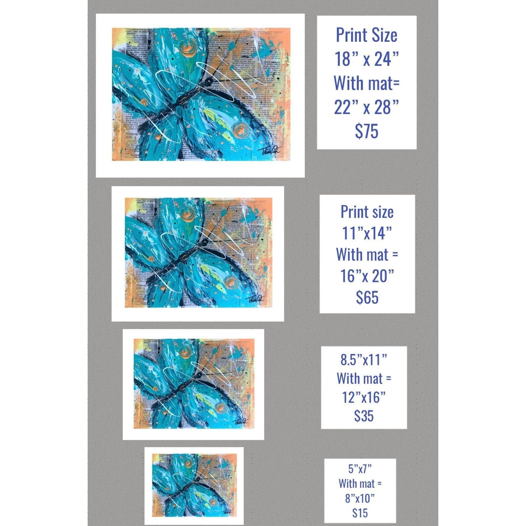 Blue Butterfly -Prints - TatianaCast