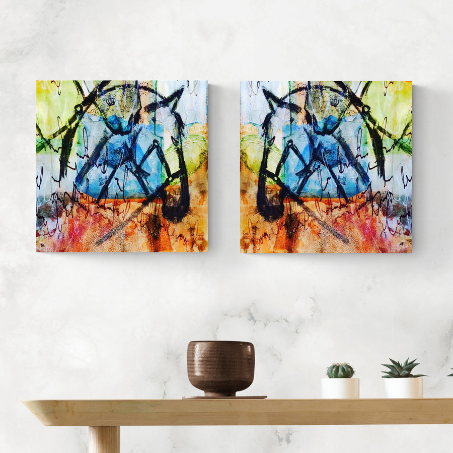 Two Horse Set-Luxury Edition-Birch Board