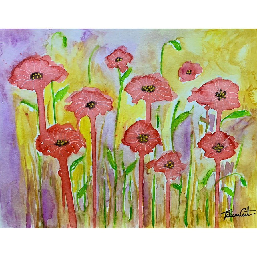 Whimsical Poppy Field -Prints - TatianaCast 