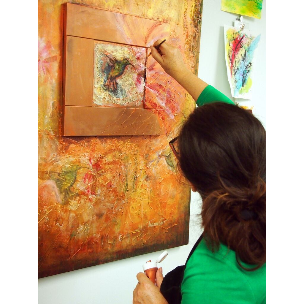 Hummingbirds in the Garden -Original - TatianaCast