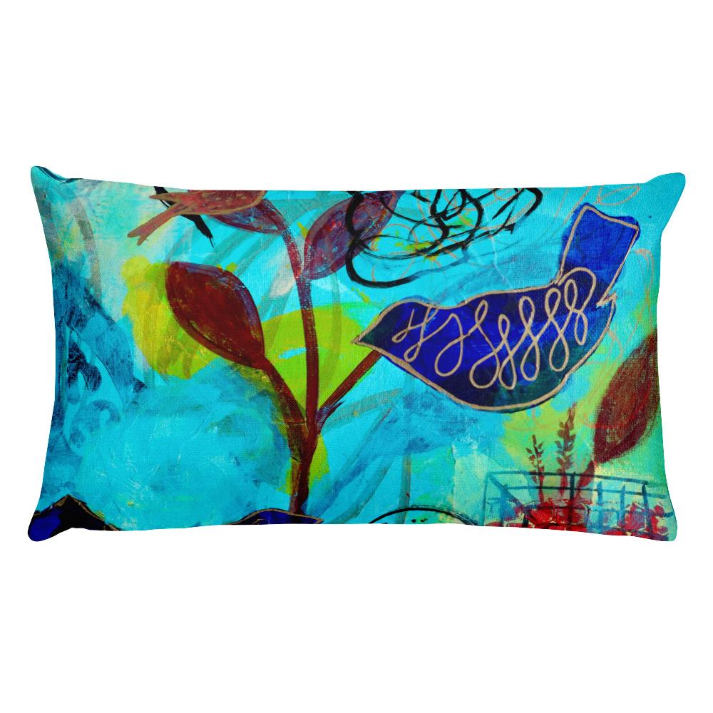 Blue Birds Premium Pillow - TatianaCast